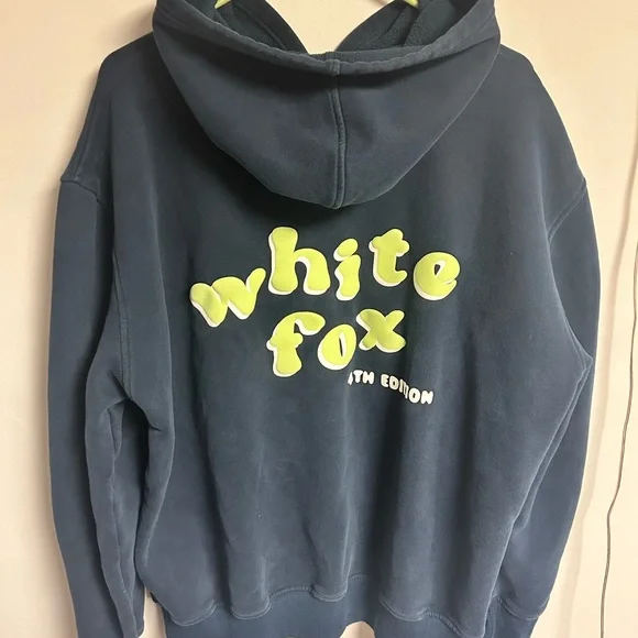 White Fox Navy Hoodie - Picture 4 of 4